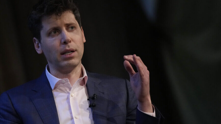 OpenAI's CEO Sam Altman, the founder of ChatGPT and creator of OpenAI gestures while speaking at Un...