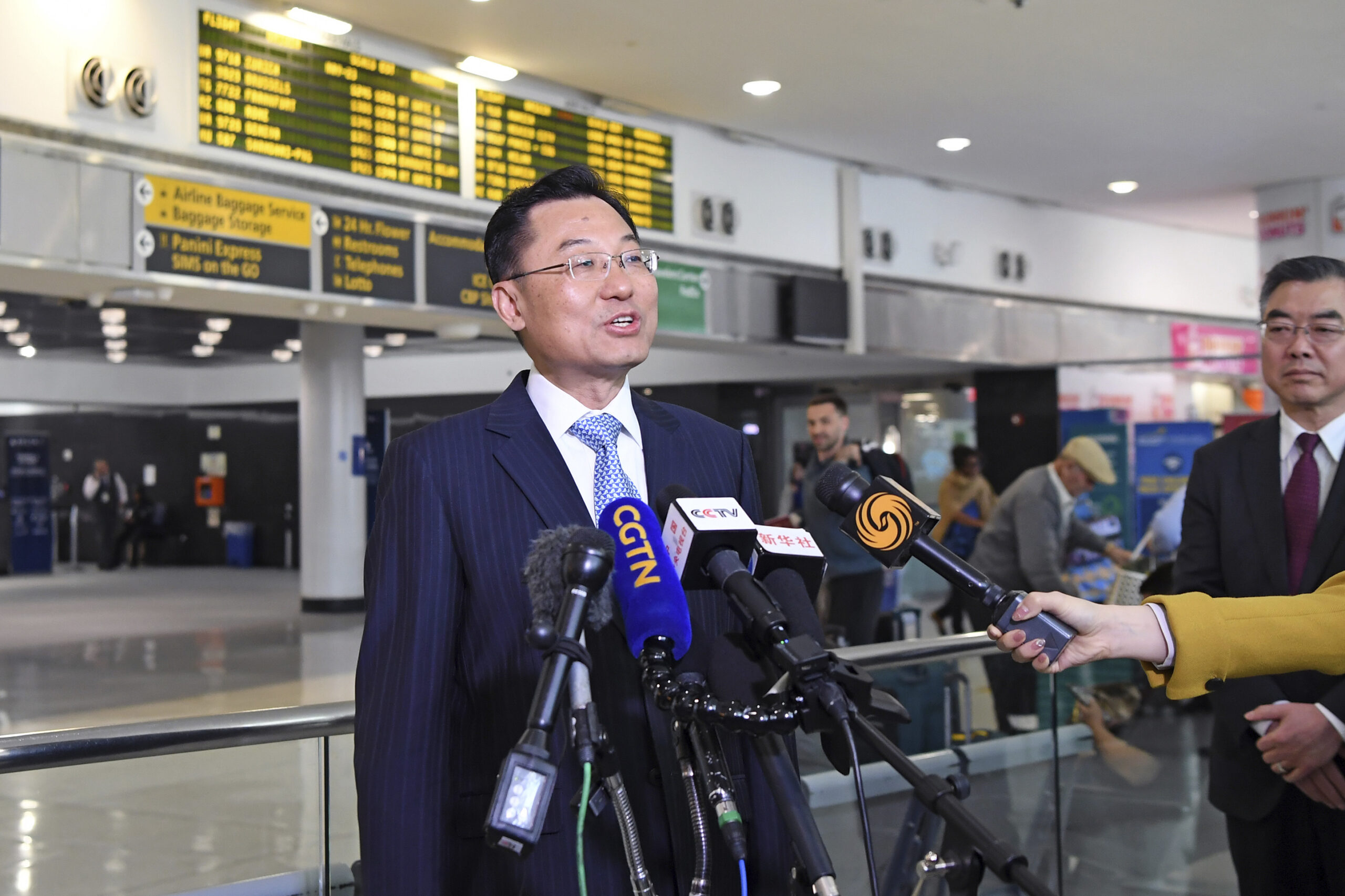 In this photo released by Xinhua News Agency, Xie Feng, China's new ambassador to the United States...