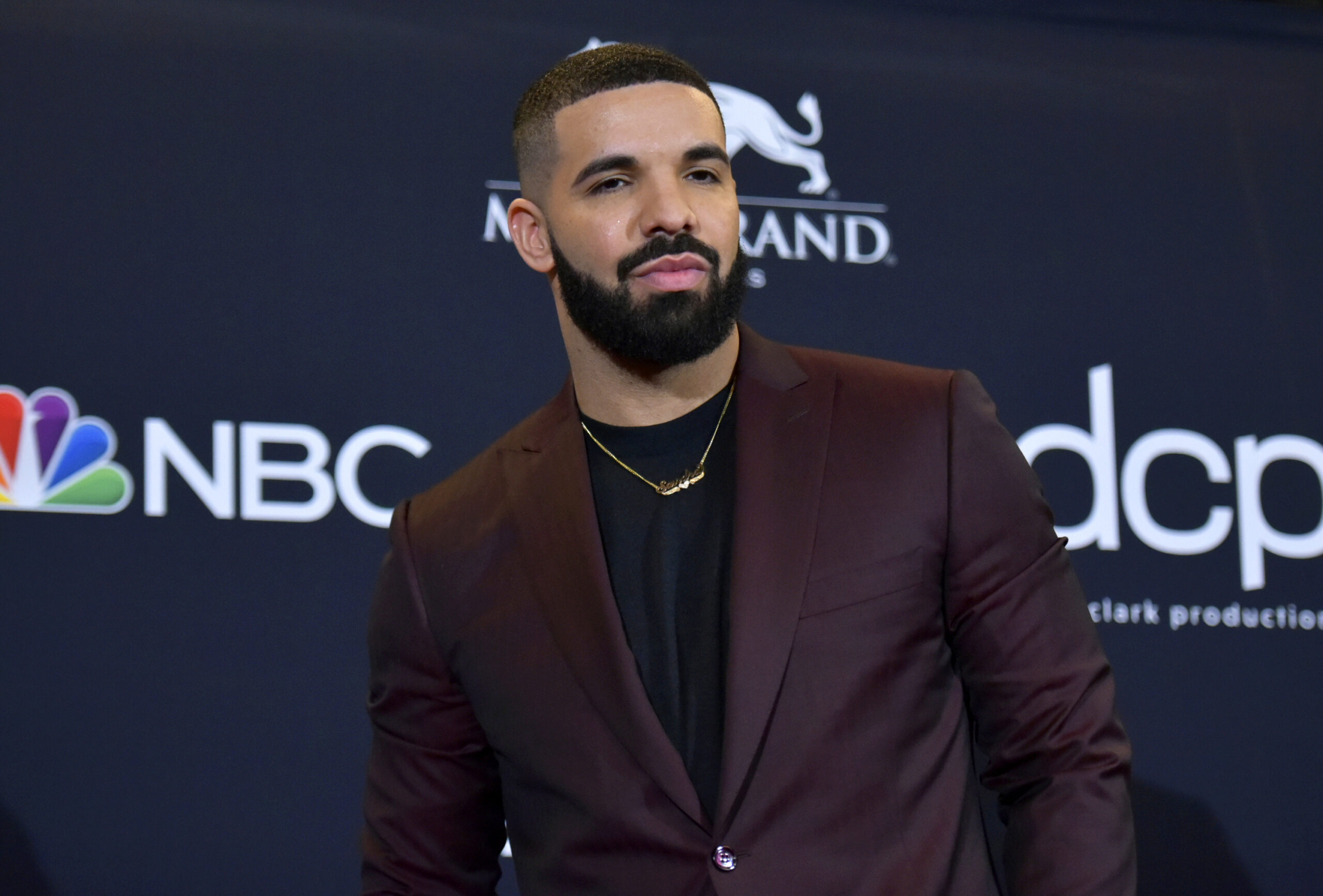 FILE - Drake poses at the Billboard Music Awards, May 1, 2019, in Las Vegas. Drake could make an im...