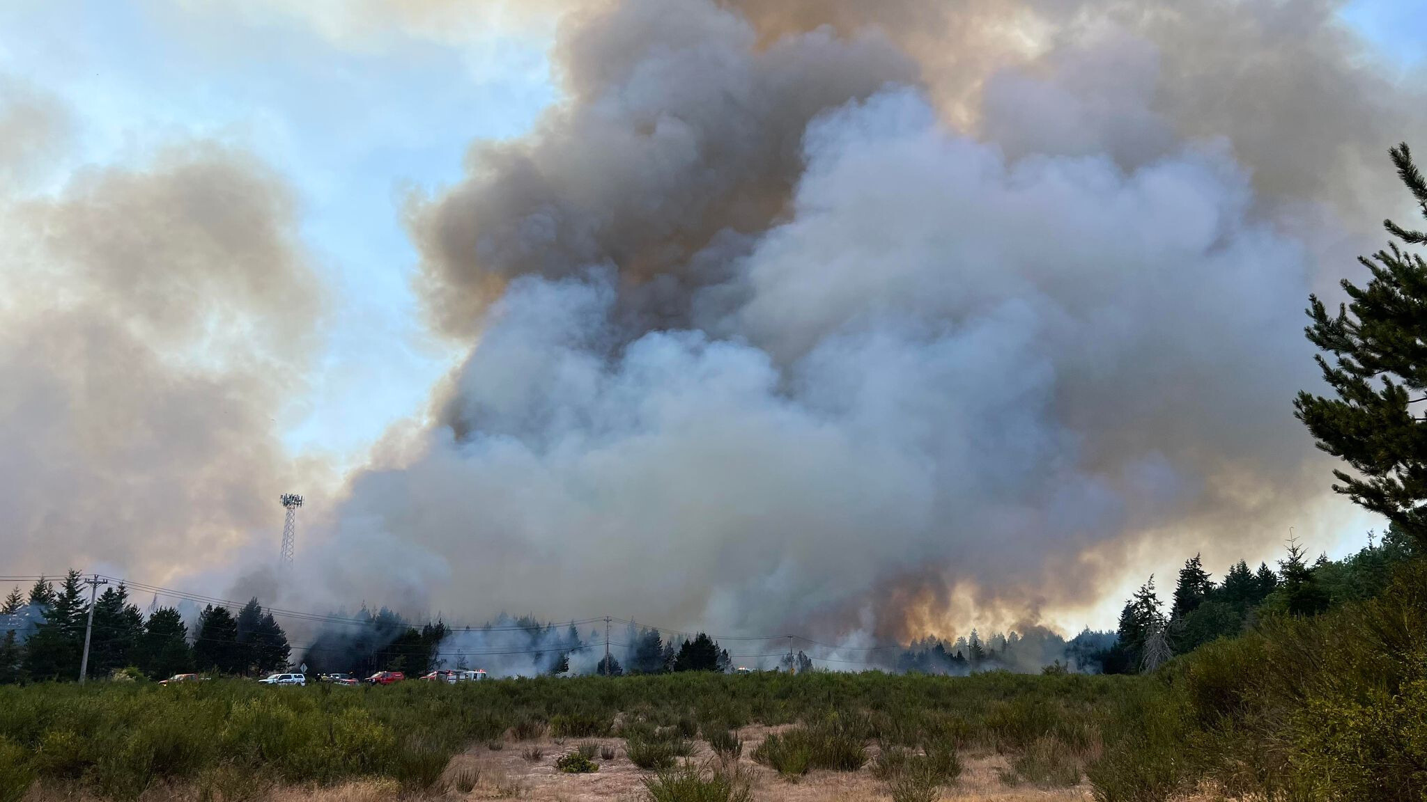 Firefighters battle massive blaze in Mason County