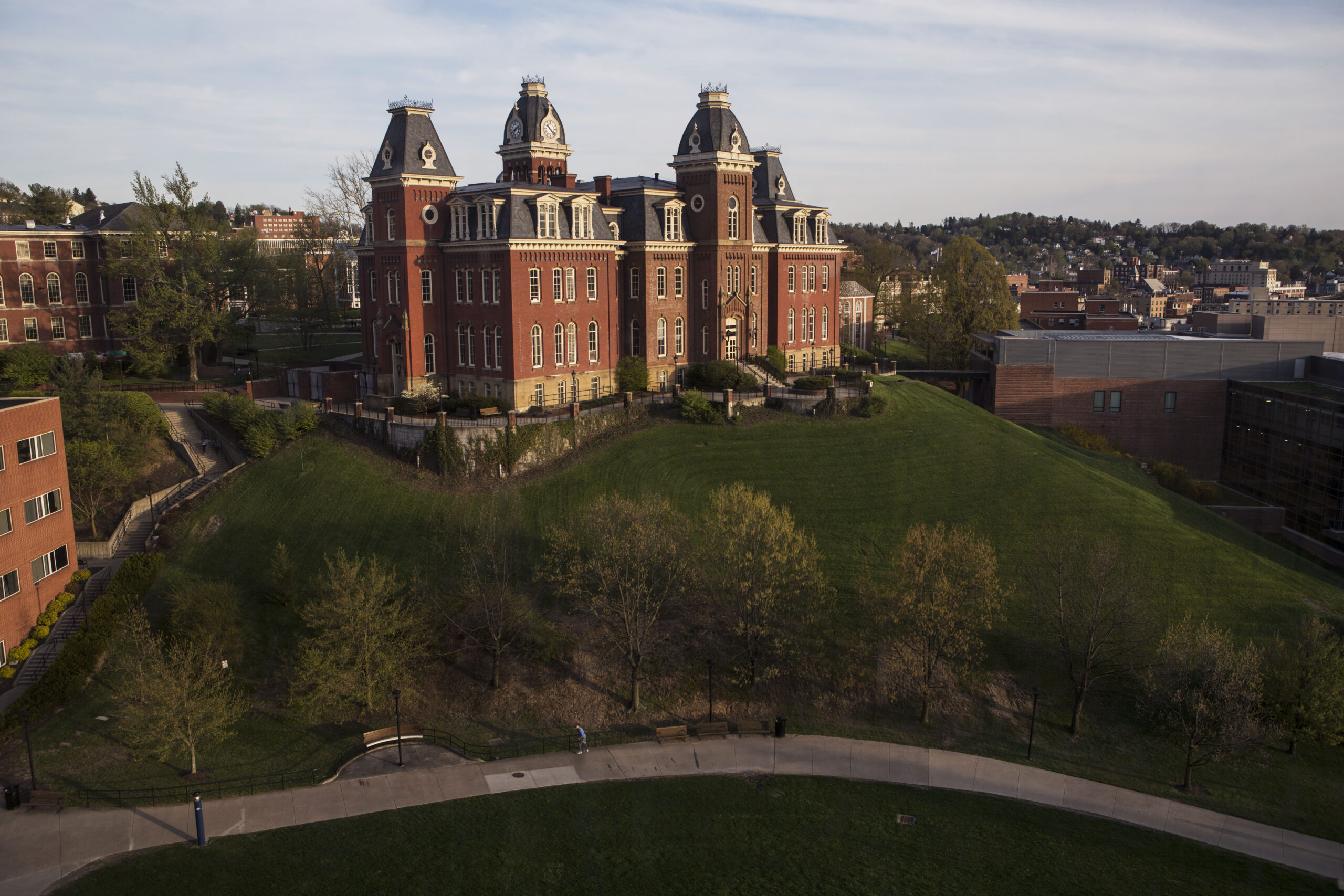 FILE - Woodburn Hall on West Virginia University downtown campus, April, 24, 2015, in Morgantown, W...