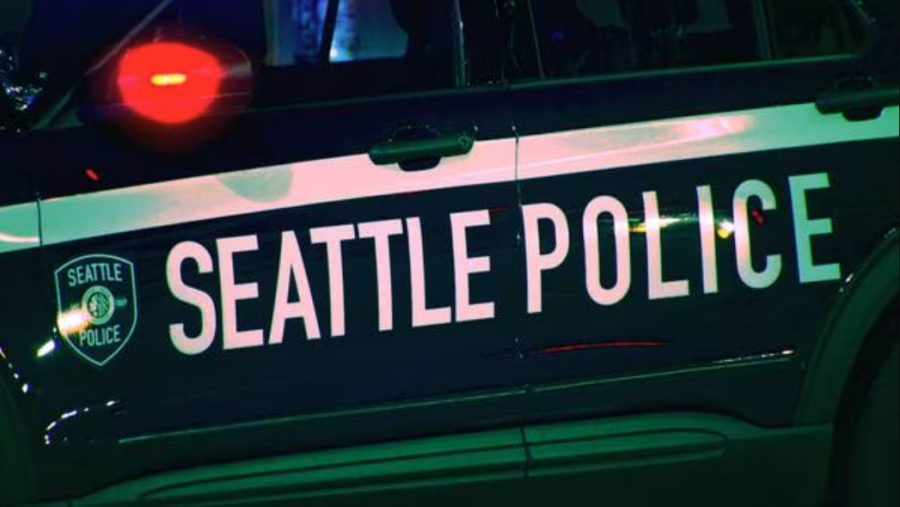 A Seattle Police Department vehicle....