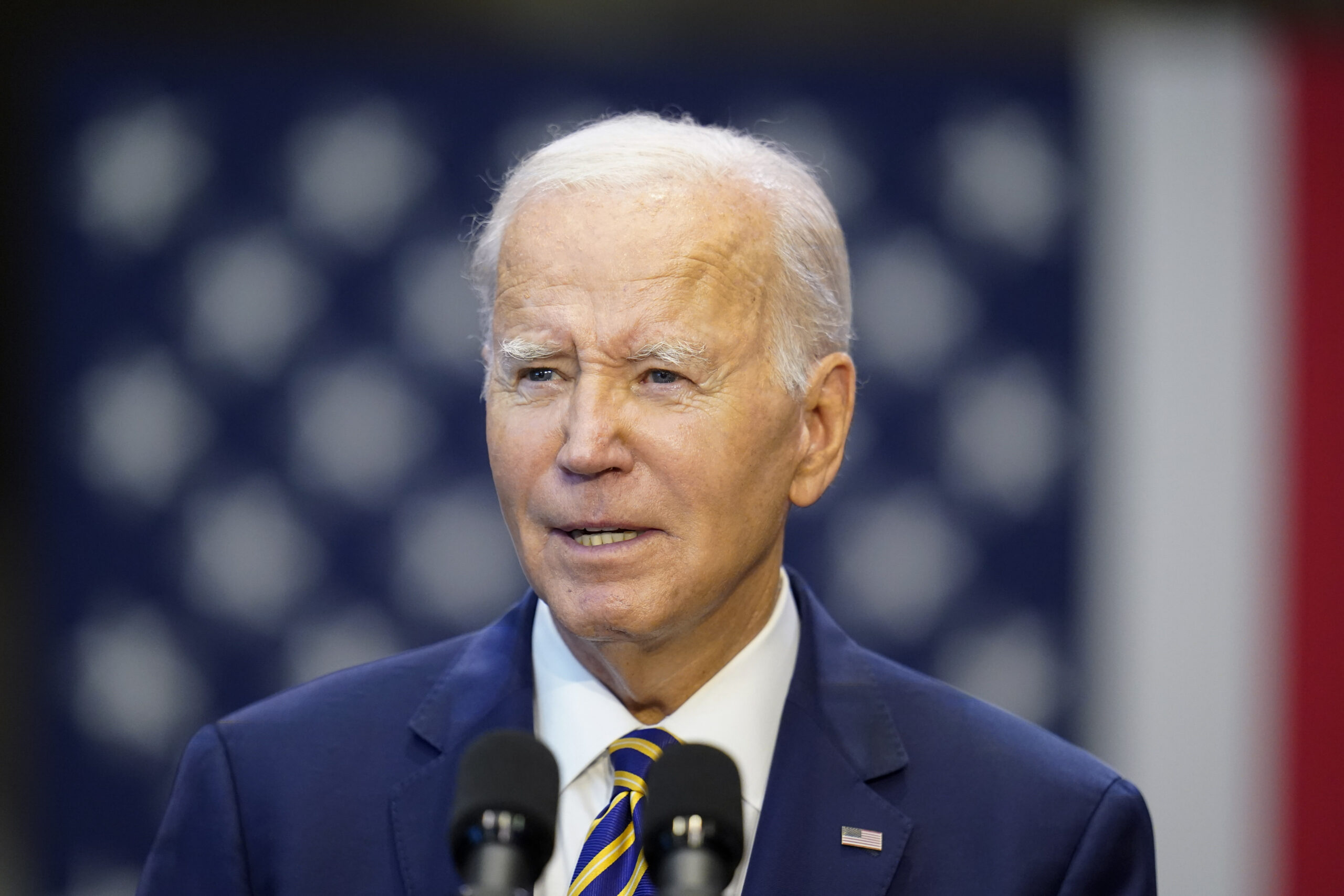 FILE - President Joe Biden speaks an event in Largo, Md., Sept. 14, 2023. Biden, on Thursday, will ...