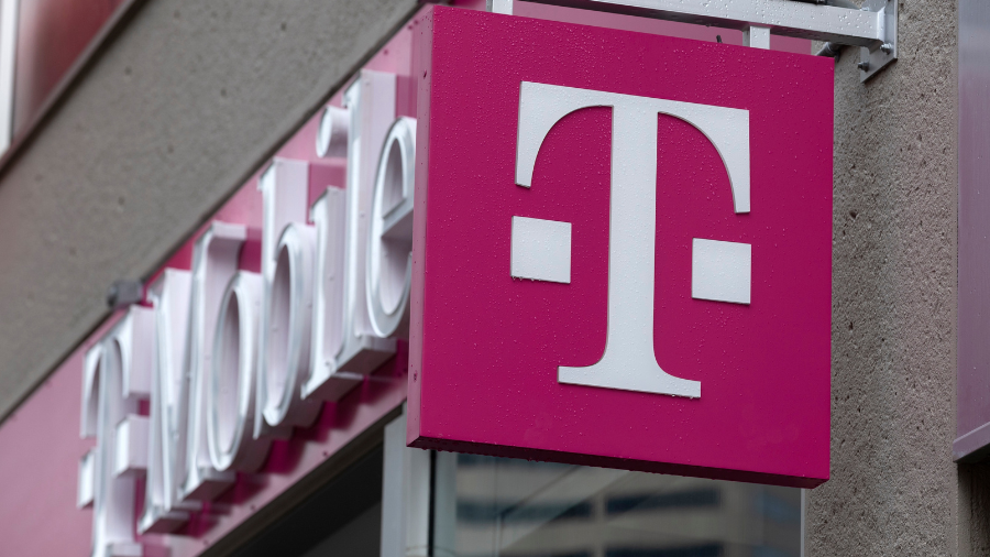 Image: The T-Mobile logo is seen on a storefront, on Oct. 14, 2022, in Boston....