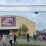 Chief Sealth International High School students participate in a walkout Friday (Photo: Kate Stone) 