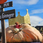 Image: The largest pumpkin ever recorded was in a parade and sported a crown. The pumpkin weighed 2,749 pounds.