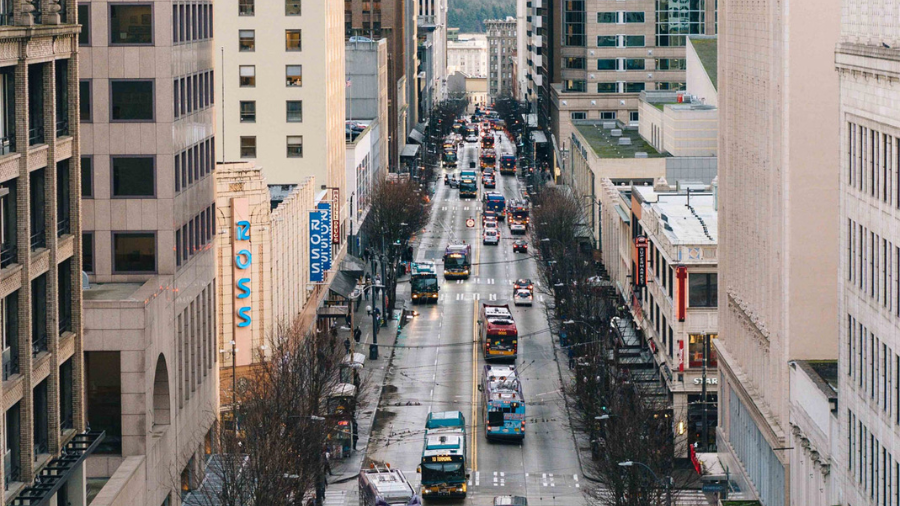 Photo: Third Ave in downtown Seattle....