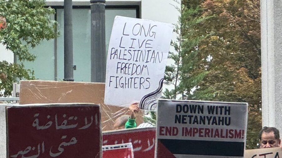 Anti-Israel rally (Photo from Jason Rantz)...