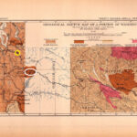 A vintage USGS map shows the location of Cedar Mountain (yellow marker) and Franklin (white circle). (USGS Archives)