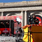 Image: Law enforcement responds to a shooting at Union Station during the Kansas City Chiefs Super Bowl LVIII victory parade on February 14, 2024 in Kansas City, Missouri. At least 8-10 people were shot and two people were detained after a rally celebrating the Chiefs Super Bowl victory.
