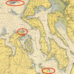 Image: A vintage 1948 nautical chart shows the location of Smith Island, Point Wilson and Point No Point, places called out in NOAA Weather Radio's 