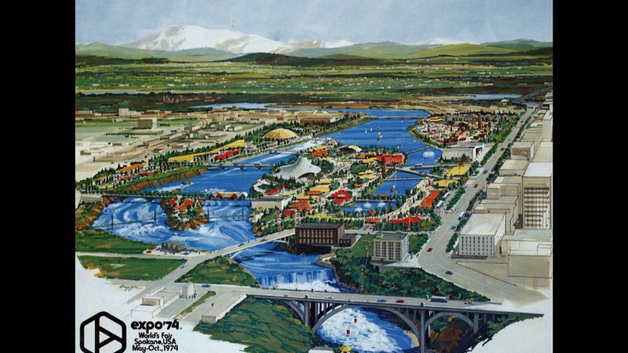 Image: Artist’s rendering of Expo ’74 created in 1973 to promote the fair....