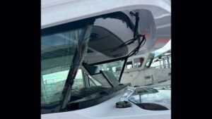 Photo: Responders told the USCG Sector Puget Sound, "A wave crashed over the bow, destroying the windshield and causing water to enter the cabin."