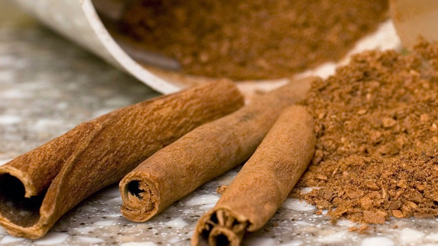 Image: Stick and ground cinnamon is displayed for a photograph in Concord, New Hampshire....