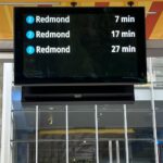 Signs in the eight light rail stations will provide real-time travel data for trains and destinations.