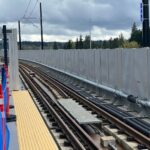 These are the elevated light rail tracks at the south Bellevue Station. 