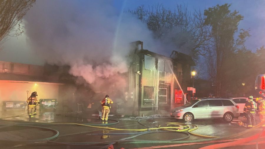 Photo: At 6:39 a.m., Eastside Fire crews extinguished most of the fire at a Snoqualmie business....