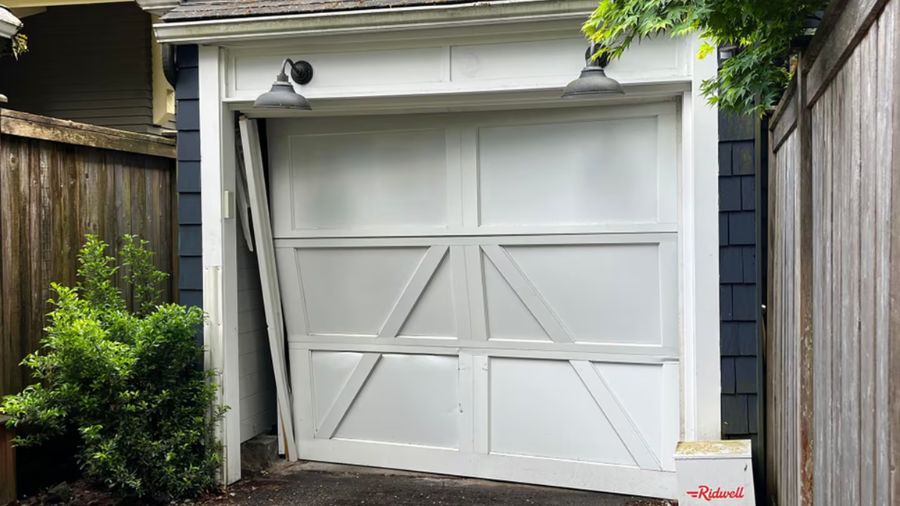 Photo: A person rammed into a homeowner's garage in an attempt to break-in....