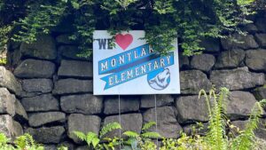Photo: A sign showing support for Montlake Elementary. 
