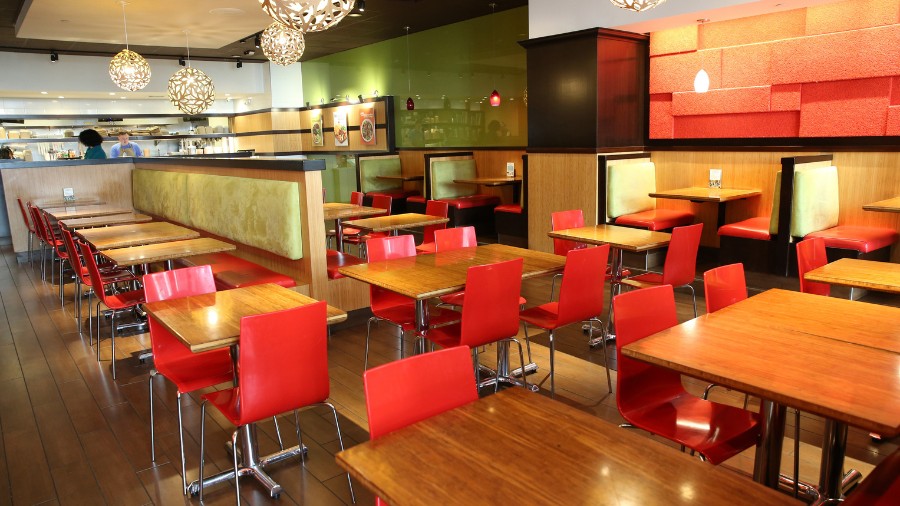 Image: An empty Seattle restaurant is seen in 2020....