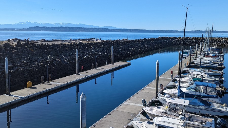 Image: Boats can be seen at the Edmonds Marina on a sunny day in Edmonds on Saturday, March 16, 202...