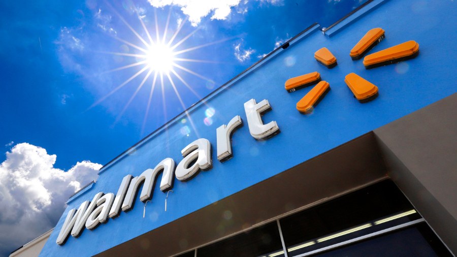 Image: The entrance to a Walmart store can be seen in April 2019 in Pittsburgh....