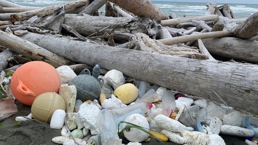 Image: Plastic foam from various sources was found during a cleanup at Cape Yakataga, Alaska....