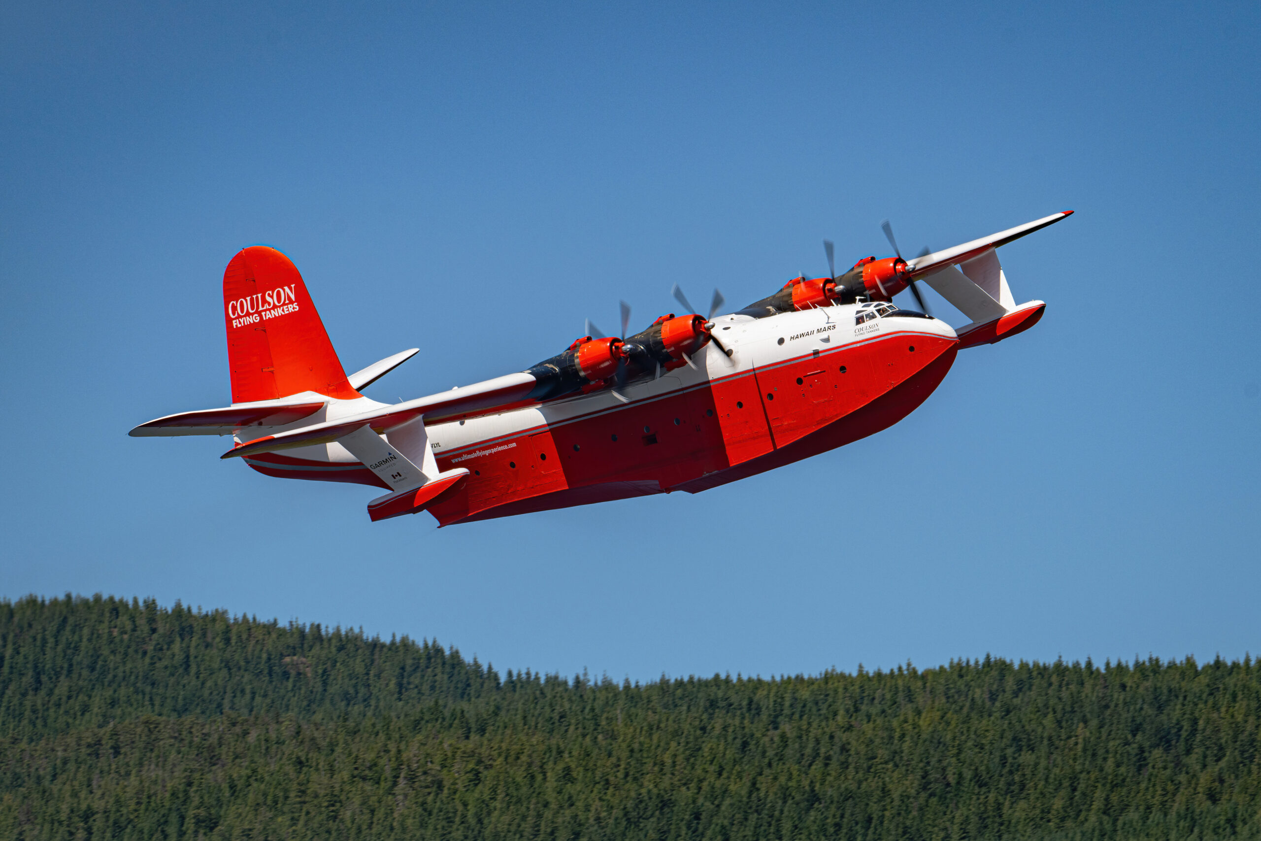 The World War II-era Hawaii Mars Water Bomber is being prepped at its base on Sproat Lake on Vancou...