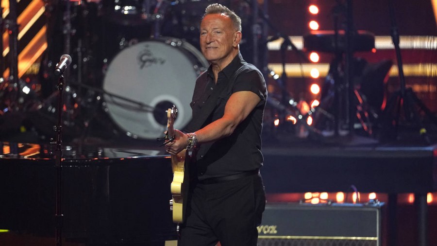 Image: Bruce Springsteen performs a tribute to Jerry Lee Lewis during the Rock & Roll Hall of Fame ...