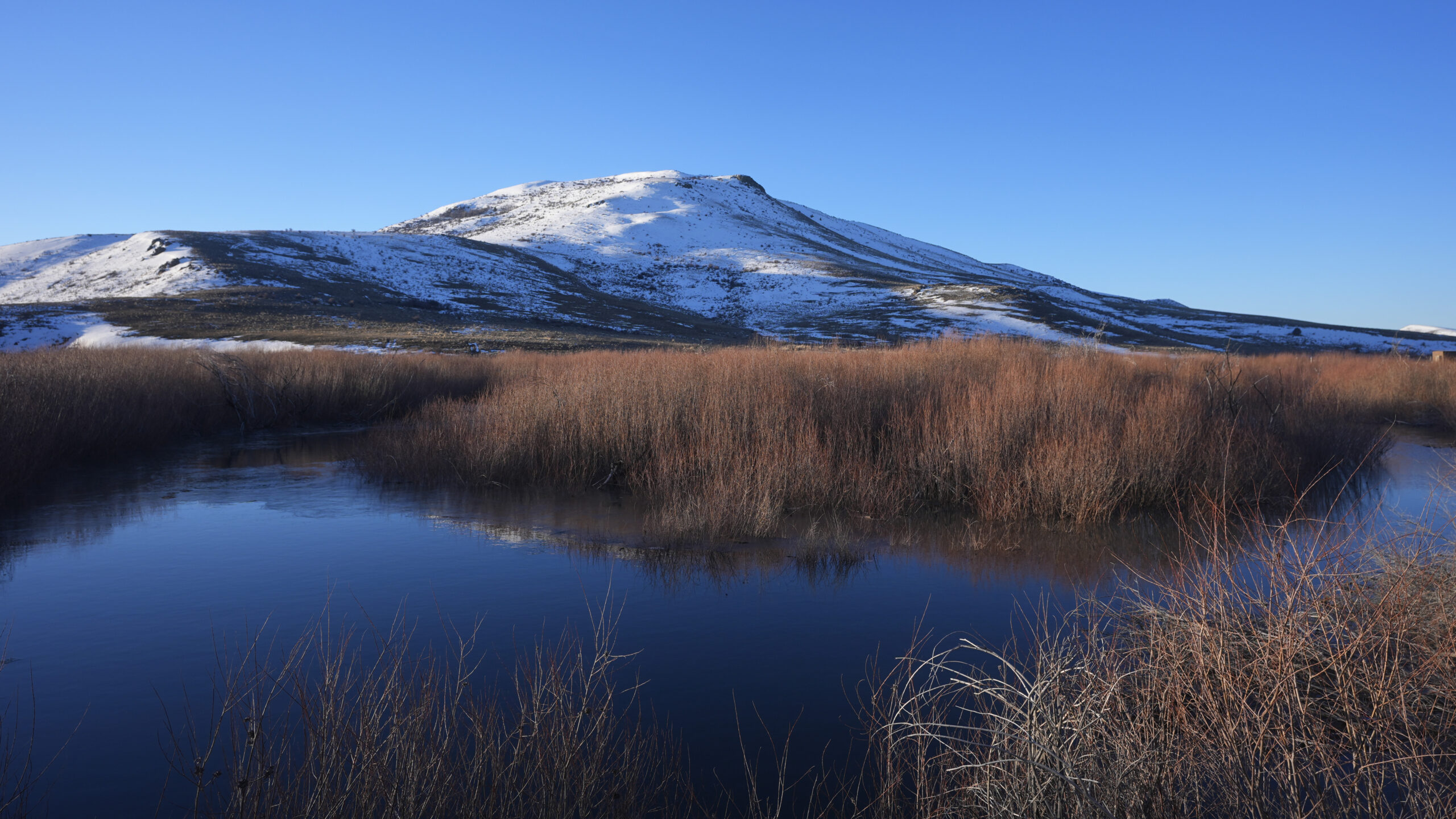 The Duck Valley Indian Reservation that straddles the Nevada-Idaho border is shown on March 15, 202...