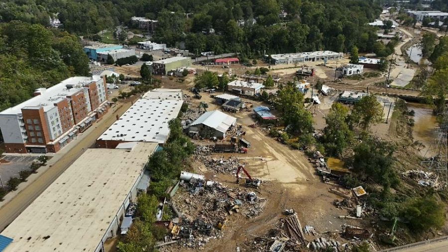 Photo: Debris is seen in the aftermath of Hurricane Helene, Monday, Sept. 30, 2024, in Asheville, N...