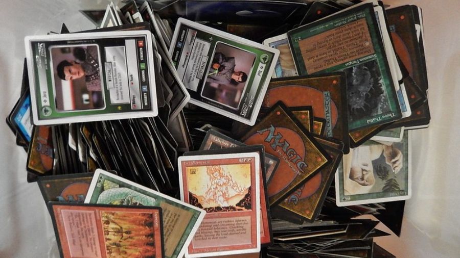 Photo: Magic: The Gathering collector cards....