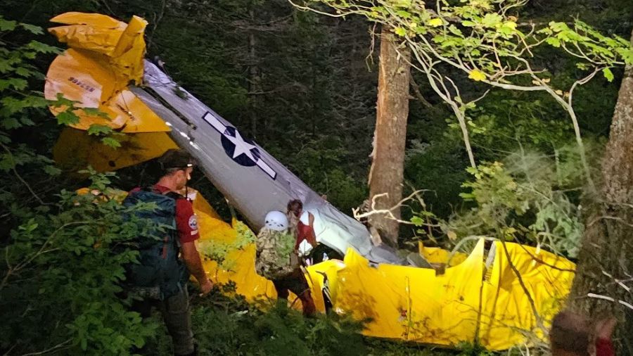 A vintage 1943 Stearman biplane crashed in the Gifford Pinchot National Forest, killing one person ...