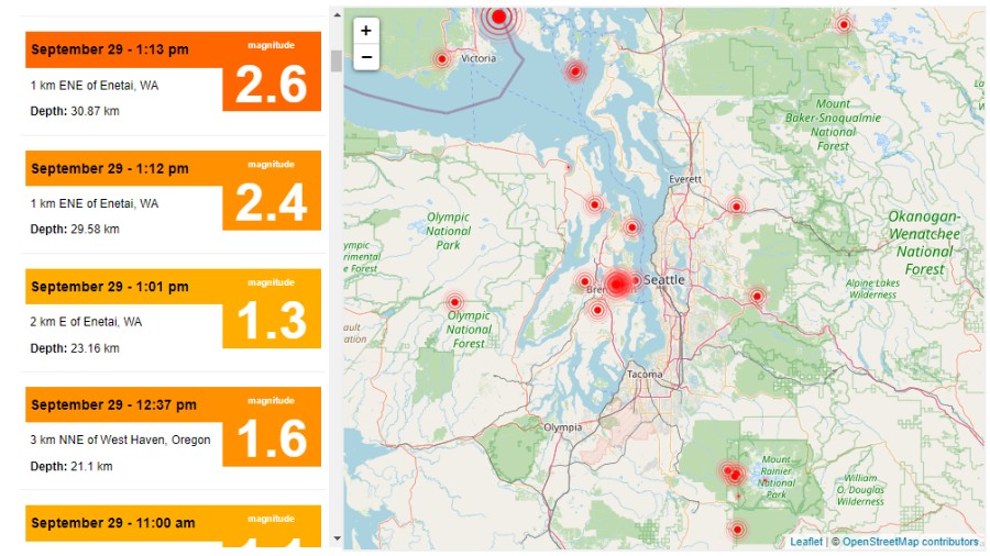 Second, the third earthquakes in a week have rocked Western Washington