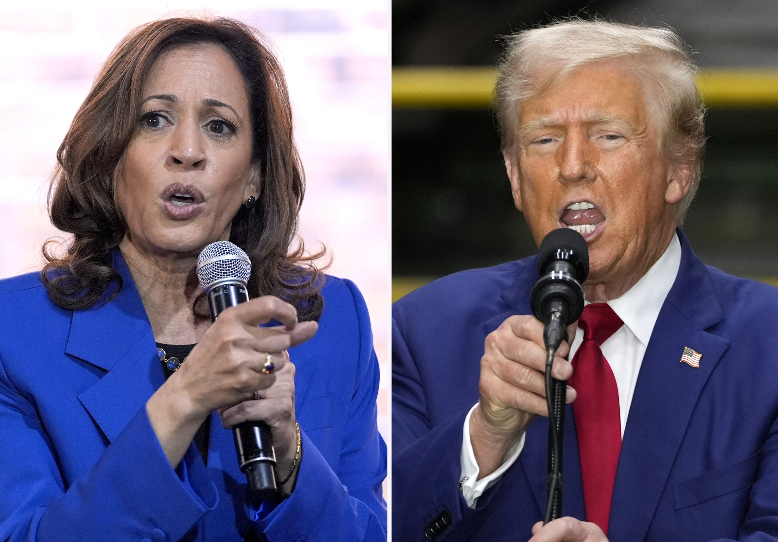 Donald Trump and Kamala Harris are in the home stretch before the election.  (AP Photo)Credit: ASSO...