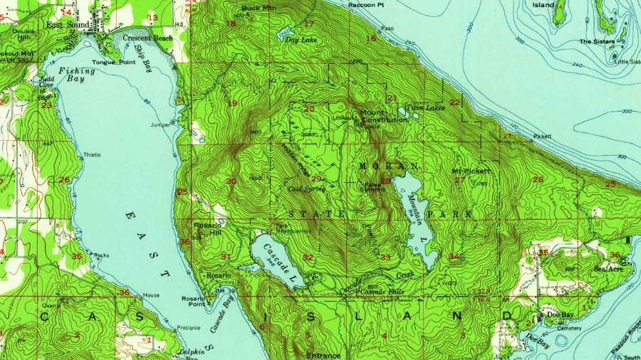 Image: A map of Orcas Island...