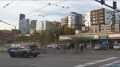 Photo: Seattle police investigate after a mass stabbing in the Chinatown-International District. cr...
