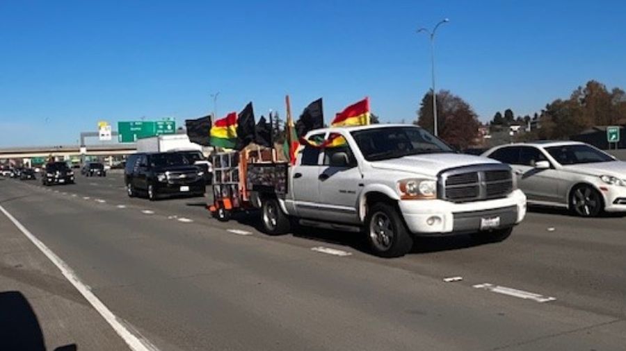 I-5 demonstrators protests...