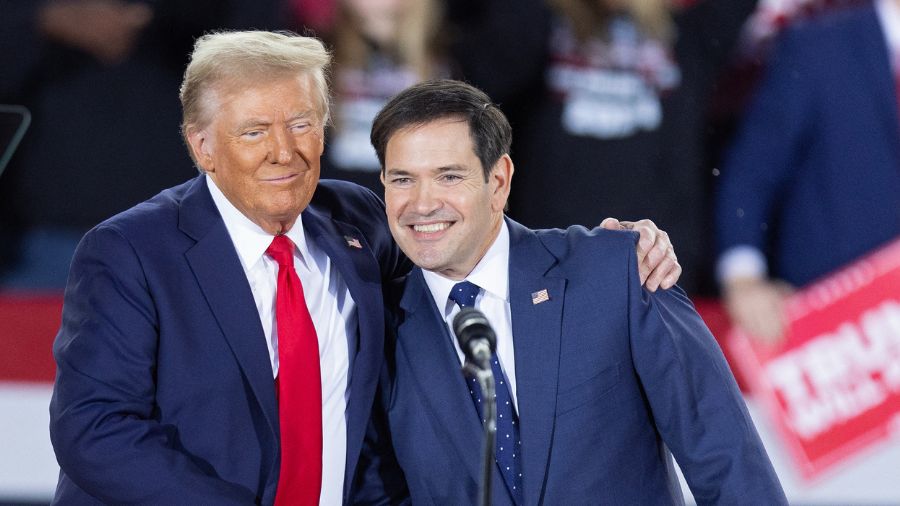 President-Elect Donald Trump and his secretary of state nominee Marco Rubio. (Getty Images)...