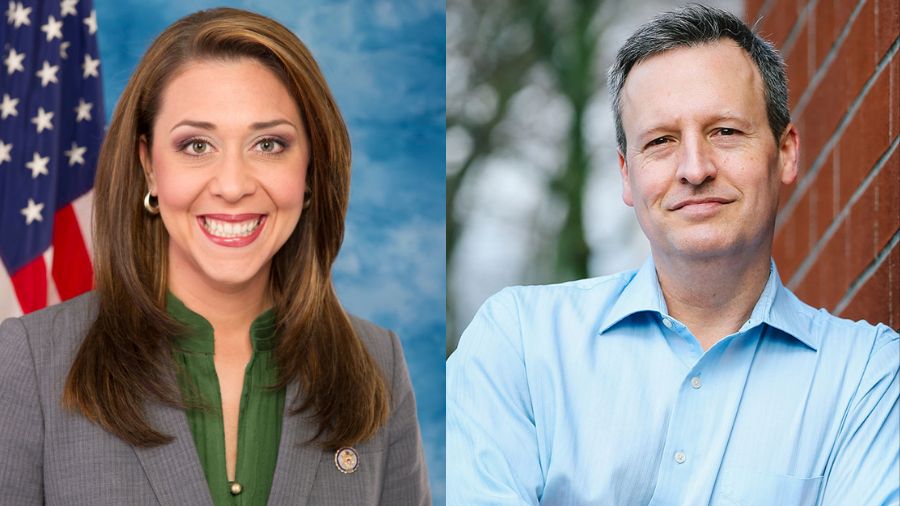 Photo: (Left) Republican Jaime Herrera Beutler and (right) Democrat Dave Upthegrove faced off for W...