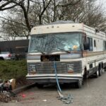Image: An RV belonging to a homeless person can be seen on a street in Seattle in January 2025. 