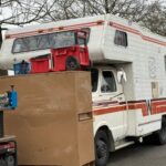 Image: An RV belonging to a homeless person can be seen on a street in Seattle in January 2025.