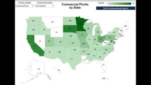 Image: USDA data showing the outbreak of bird flu across the U.S. 