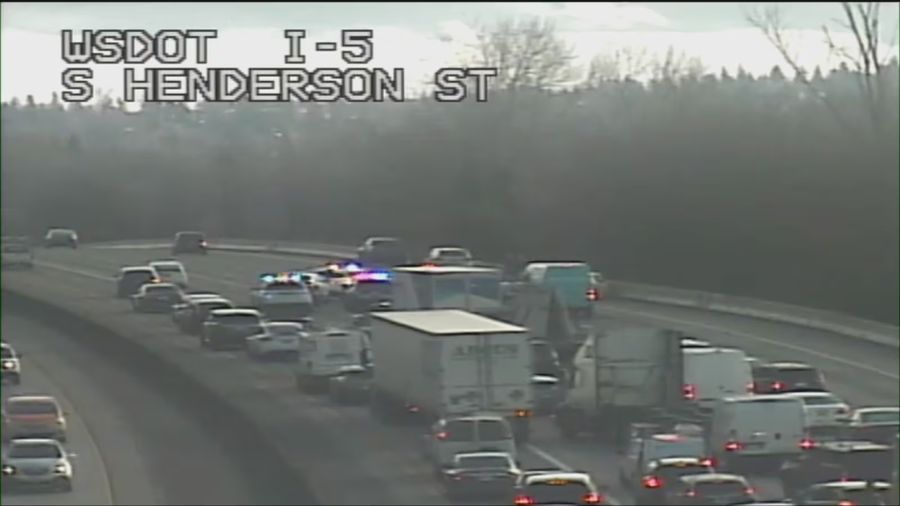 Gunfire on I-5 in Seattle...