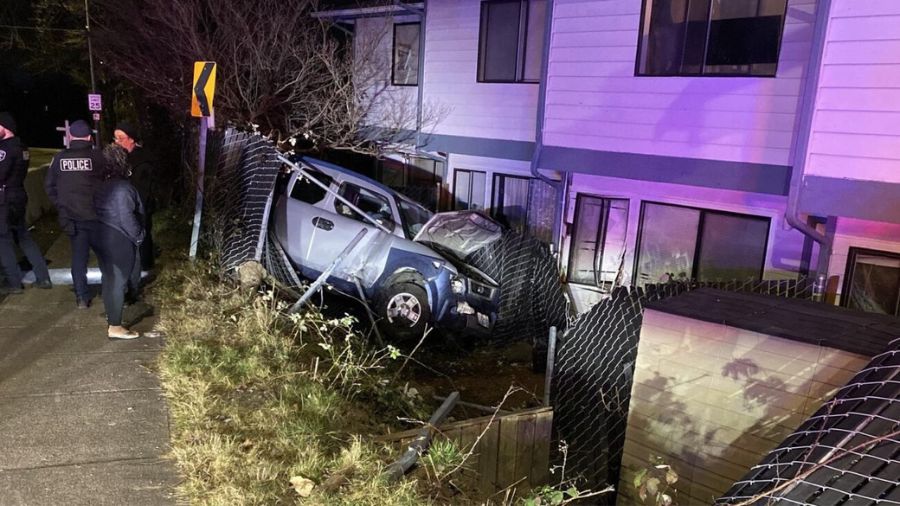 Car crashed into West Seattle home. (Courtesy of Seattle Police Department)...