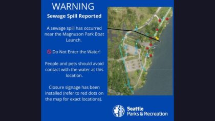 Stay out of the water! Sewage spill reported off Magnuson Park