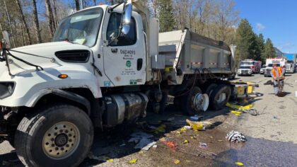 WSDOT: Semitruck blew past traffic control, injuring worker on I-90 east; 13-mile backup