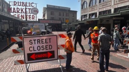 Pike Place Market car-free vehicles...