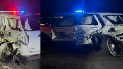Suspected DUI driver arrested for hitting patrol car on I-5