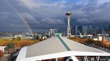 Spring brings sunshine, showers, and spectacular rainbows to the Puget Sound